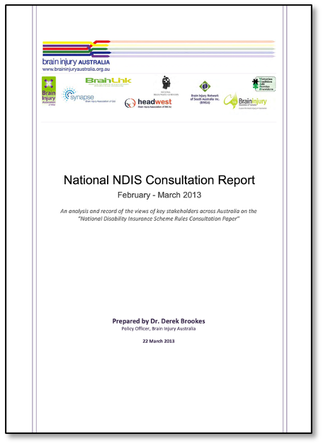 Image of consultation report document cover.
