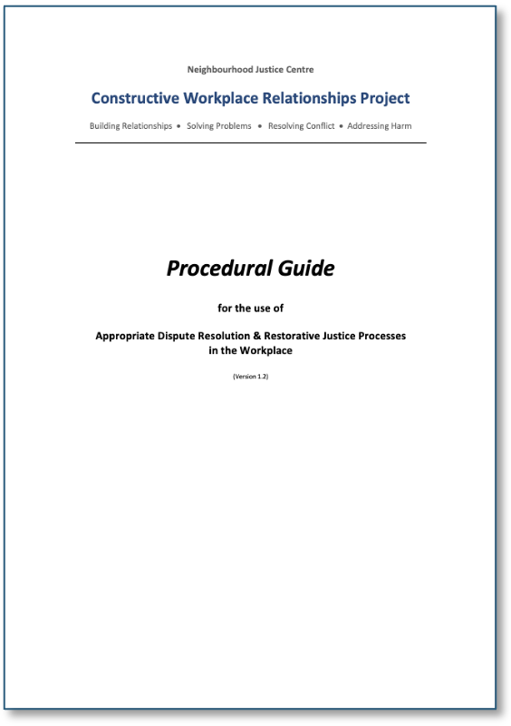 Image of procedures document cover.