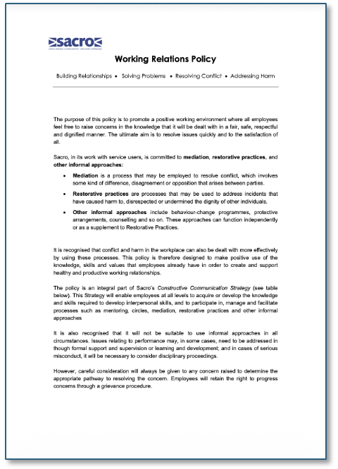 Image of policy document cover.,